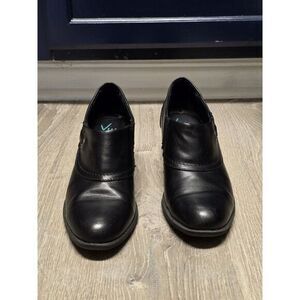 Yuu "Nelman" Women's Black Chucky Heel Slip On Ankle Bootie / Clog‎ Size 6M